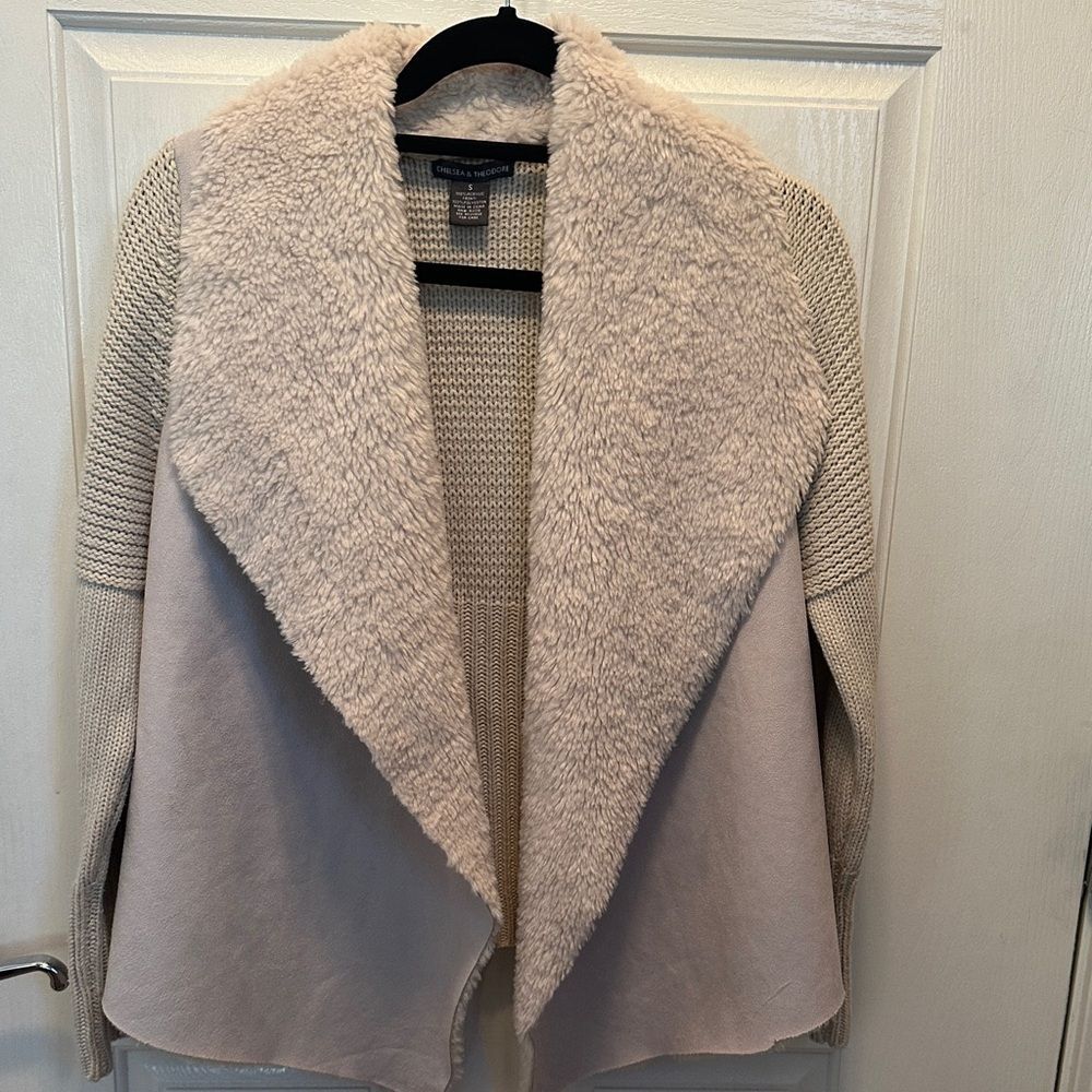 Chelsea & Theodore Jacket (Faux Suede, Faux Fur and Sweater Knit) Size Small
